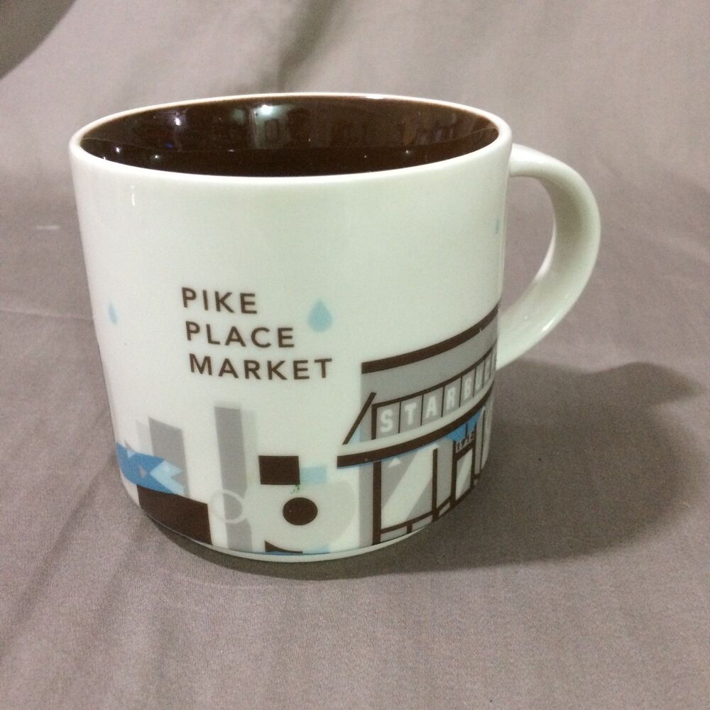 Starbucks You Are Here Pike Place Market Coffee Mug 14 Oz 2015 Seattle Ceramic